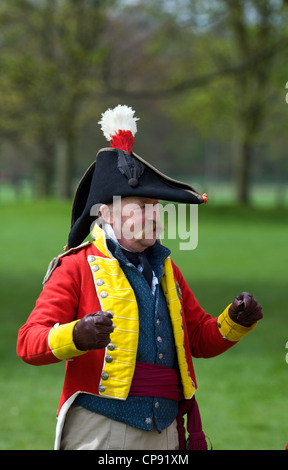 Hohes ranking britische Armee Offizier in Uniform von einem Napoleonischen Krieg Reenactment Gesellschaft Tag Stockfoto