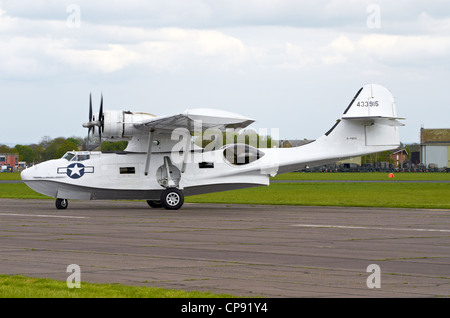 Die Consolidated PBA Catalina war ein amerikanisches Flugboot des 2. Weltkrieges. Dieser wird auf der Abingdon Airshow 2012 angezeigt. Stockfoto