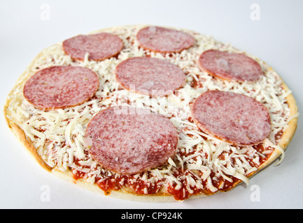 Peperoni-pizza Stockfoto