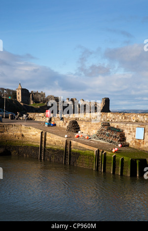 St Andrews Hafen und Burg St. Andrews Fife Schottland Stockfoto
