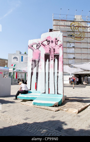 Checkpoint Charlie in der Friedrichstraße - Berliner Mauer Stockfoto