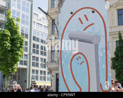 Checkpoint Charlie in der Friedrichstraße - Berliner Mauer Stockfoto