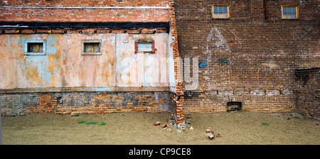 Bunte handgemalte Wandbild an der Seite ein altes Gebäude in der historischen Innenstadt, kleiner Berg Stadt Salida, CO Stockfoto