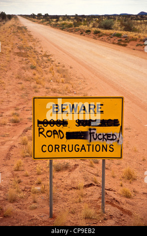 Zeichen Straßengefahr, Australien Stockfoto
