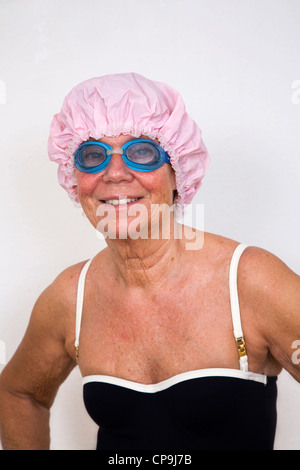 Frau im Badeanzug Stockfoto