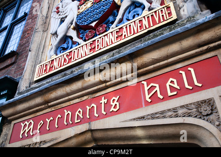 Merchant Abenteurer Halleneingang auf Fossgate York Yorkshire England Stockfoto