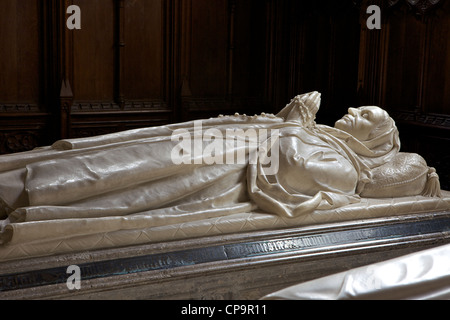 Detail eines der Herzöge von Norfolk Grab in Fitzalan Kapelle, Arundel Castle, West Sussex, UK Stockfoto