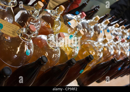 Bauernhaus und hausgemachten Apfelwein Festival THE BIG APPLE BLOSSOMTIME im Dorfsaal Putley in der Nähe von Hereford Herefordshire England UK Stockfoto