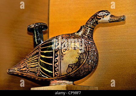 Ente Askos Terrakotta 4. Cen BC etruskische Italien Italienisch Stockfoto