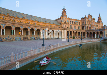 Plaza de Espana square Komplex (1929) zentrale Sevilla Andalusien Spanien Stockfoto