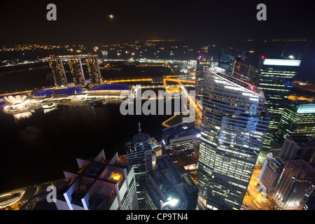 Singapur in der Nacht 2 Stockfoto