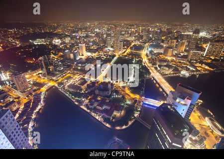 Singapur in der Nacht 1 Stockfoto