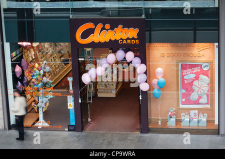 Clinton Karten Ladenfront. Clinton Karten befinden sich in finanziellen Schwierigkeiten (Mai 2012) Stockfoto