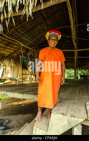 Secoya Menschen Amazonasbecken Tierras Orientales Ecuador Stockfoto