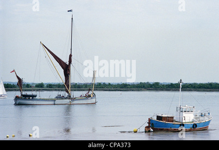 Themse Segeln Lastkahn - Fluss Blackwater Stockfoto