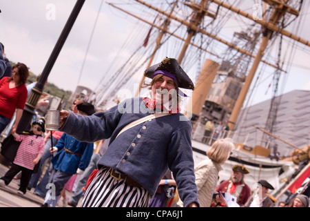 Reenactor, Chatham historischer Dockyard, Kent, England, UK Stockfoto