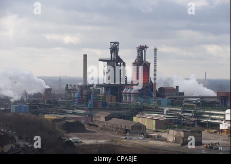 Das Hüttenwerk der ThyssenKrupp Steel AG, Hochofen 8, Duisburg, Deutschland Stockfoto