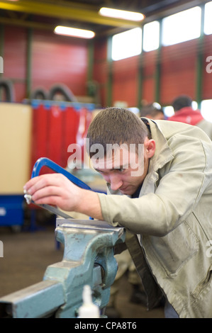 Schlüsseldienst Trainee bei der ThyssenKrupp Steel AG, Duisburg, Deutschland Stockfoto