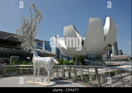 Die Artscience Museum in der Nähe von Marina Bay Sands, Singapur Stockfoto