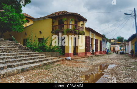 Trinidad, Kuba. Blick auf Trinidad Street, einer der UNESCO-Welterbestätten seit 1988. Stockfoto