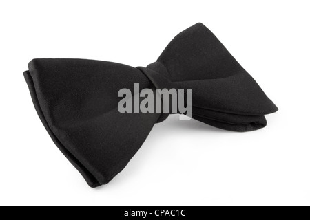 Schwarze Fliege auf weißem Hintergrund Stockfoto