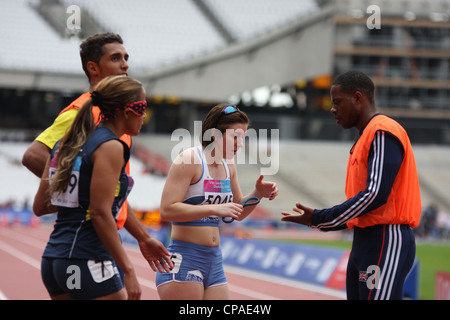 Libby Clegg am Visa London Disability Athletics Challenge Olympiastadion, Olympiapark, Stratford, London Stockfoto