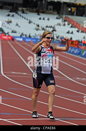 Katrina HART T37 am Visa London Disability Athletics Challenge Olympiastadion, Olympiapark, Stratford, London Stockfoto