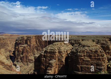 Sehen Sie sich auf Little Colorado River Gorge und große hohe Wüste, Arizona Stockfoto