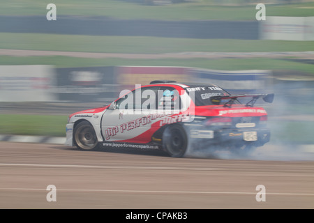 Driften in Lydden Hill Stockfoto