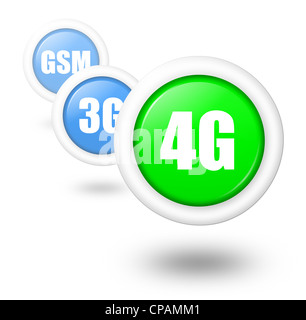 4G Telekommunikation Fortschritt Konzept Abbildung Stockfoto