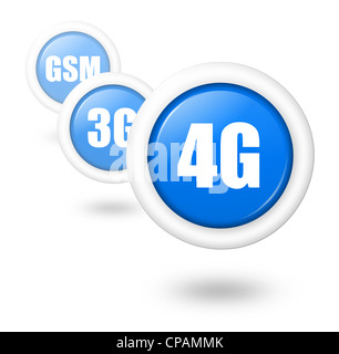 4G Telekommunikation Fortschritt Konzept Abbildung Stockfoto
