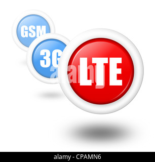LTE Telekommunikation Fortschritt Konzept Abbildung Stockfoto