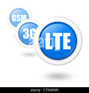 LTE Telekommunikation Fortschritt Konzept Abbildung Stockfoto