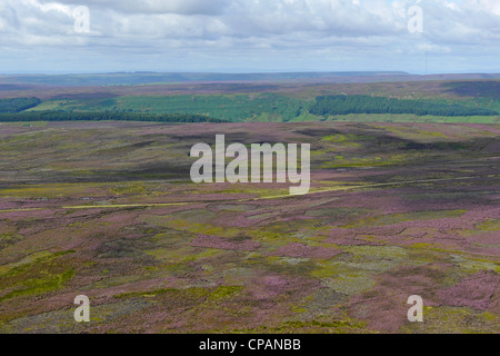 Luftaufnahme des Yorkshire Moors Stockfoto