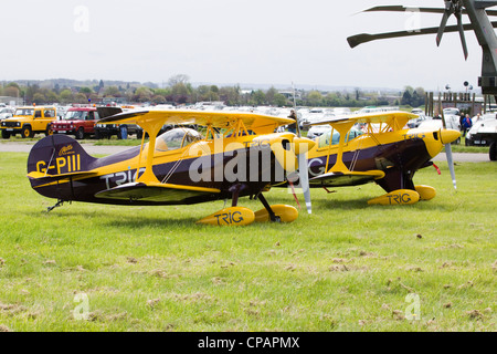 Zwei Pitts S - 1D-Specials des Trig-Teams bei einer show Stockfoto