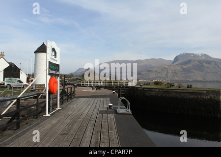 Eingang zum Caledonian Canal Corpach Schottland März 2012 Stockfoto