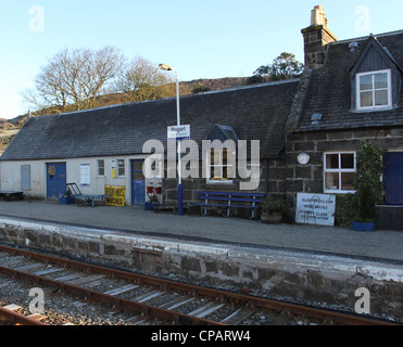 Rogart Bahnhof Schottland März 2012 Stockfoto