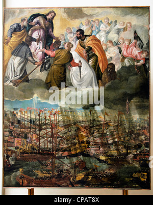 Allegorie der Schlacht von Lepanto von Paolo Caliari genannt Veronese (Verona 1528 - Venezia-1588) - Fine Art Academy - Sestiere Dorsoduro, Venedig - Italien Stockfoto