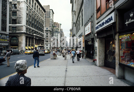 Street, Downtown New York, Archivierung Foto, August 1981. Stockfoto