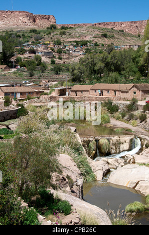 Caspana Andenregion Dorf Antofagasta-Chile Stockfoto