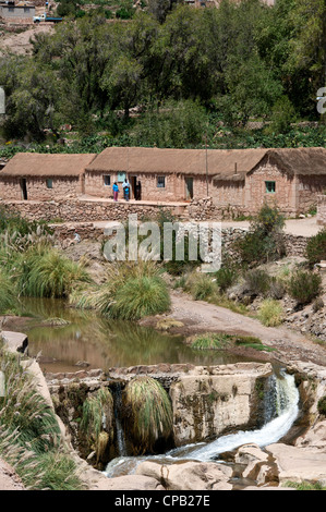 Caspana Andenregion Dorf Antofagasta-Chile Stockfoto