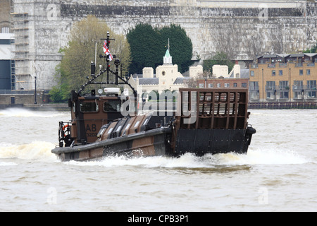 Royal Marines LCVP Landungsboote auf der Themse als Teil der Übung Olympic Guardian in London Stockfoto