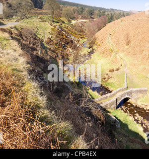 Das Tal des Flusses Goyt Peak District Nationalpark Derbyshire Midlands England Großbritannien Stockfoto