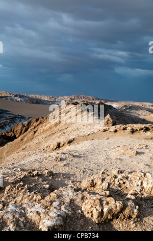 Blick über Moon Valley, San Pedro de Atacama, Chile Stockfoto