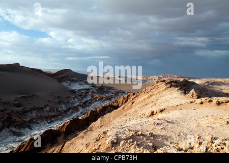 Blick über Moon Valley, San Pedro de Atacama, Chile Stockfoto