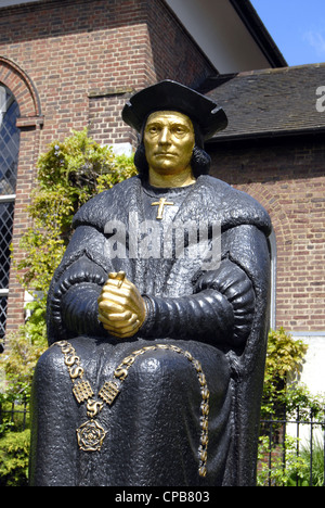 Thomas Moro in der Alten Kirche, in der Nähe der Themse Stockfoto