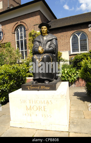 Thomas Moro in der Alten Kirche, in der Nähe der Themse Stockfoto