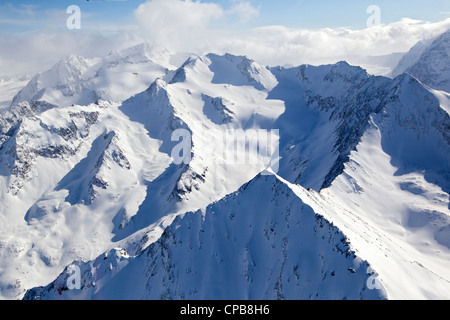 Chugach Mountains, Luftaufnahme, Gebirge, Süd-Alaska, Pacific Coast Range, Nordamerika Stockfoto