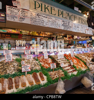 Pike Place fish öffentlichen Bauern Markt Seattle Stockfoto