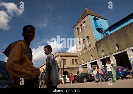 Merkato - Zentrum von Addis Abeba, Äthiopien. Stockfoto